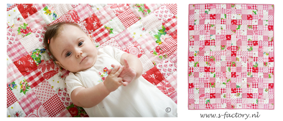 Online kinderwinkel S-factory roze patchwork boxkleed 'Girls' van Room Seven voor de (S11-05-02, S110502).